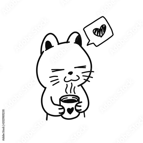 black and white cat picture