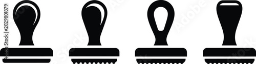 Obraz na płótnie Office rubber stamp handle collection