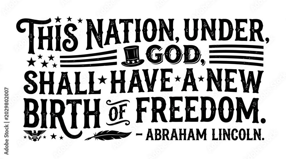 Φωτογραφία Quote Typography Design with Abraham Lincoln.