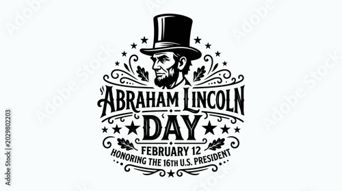 Tableau sur toile Abraham Lincoln Face Portrait Illustration.