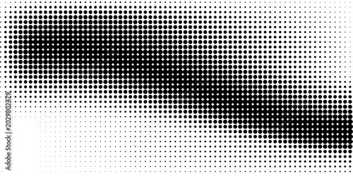 Obraz na płótnie Basic halftone dots effect in black and white color
