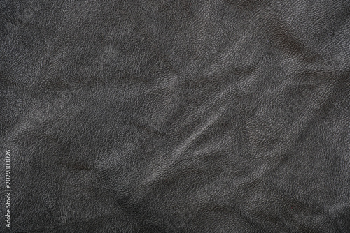 Dark gray leather fabric texture detail