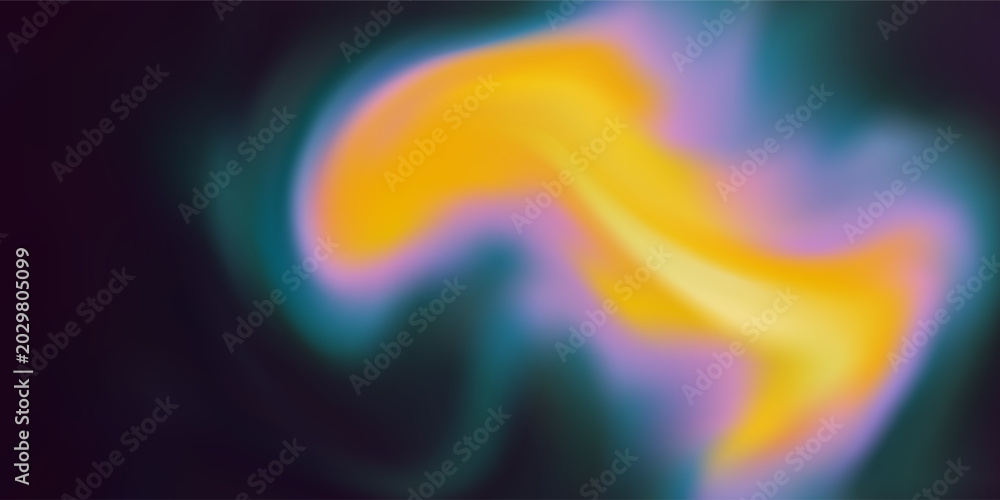 Fototapeta premium Modern aura glow background with smooth yellow and purple blurry shapes