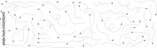 Cuadro en lienzo Curved dotted arrow