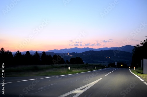 Foto Austrian mountain road