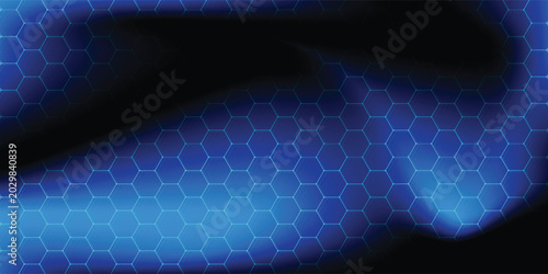 Photos Deep space cosmic anomaly with glowing neon blue energy wave background design