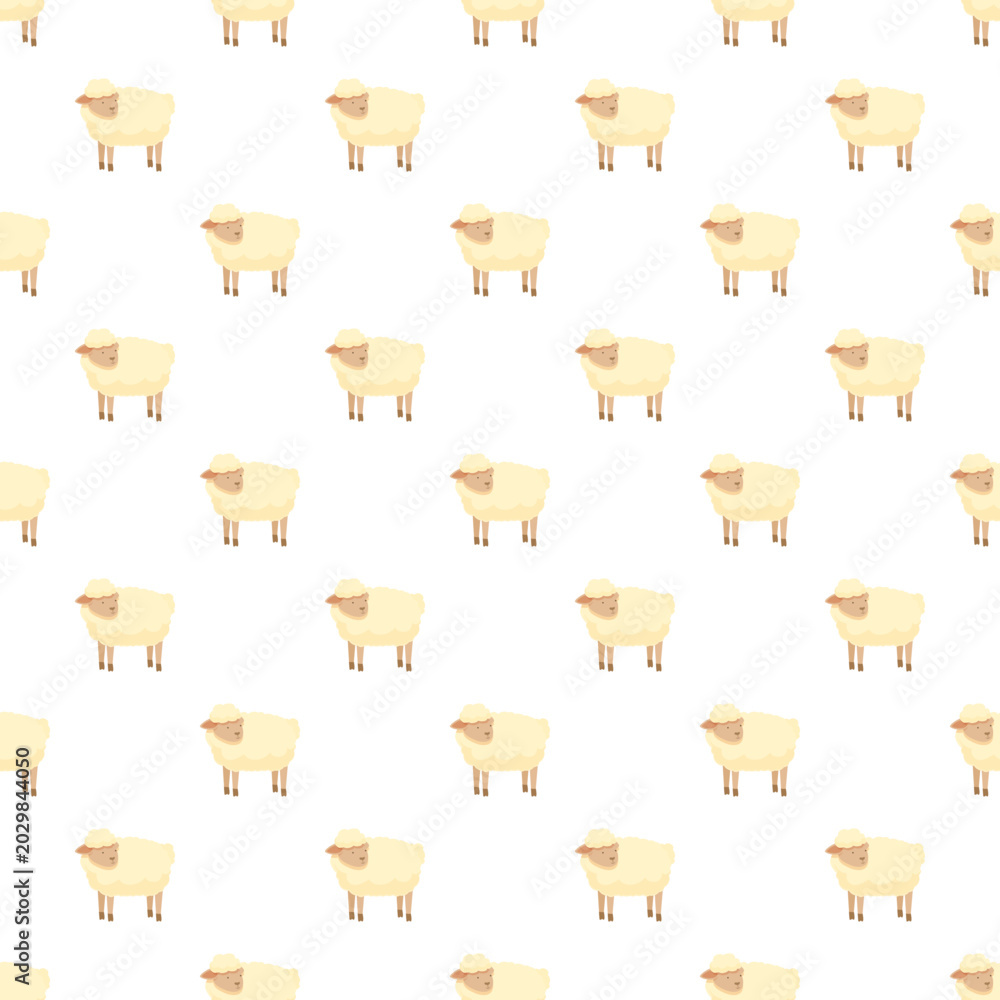 Fototapeta premium Sheep repeating background for packaging, fabric, or children's design