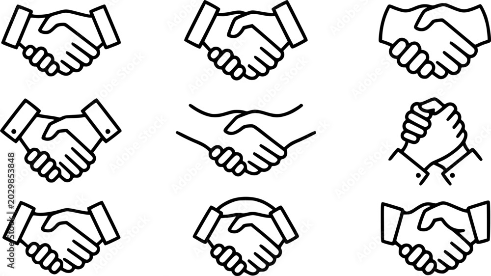 Fototapeta premium handshake icon. Vector illustration.