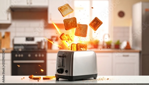 Toaster Launches Toasted Bread Slices Like Rockets
