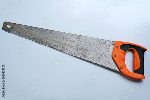 Chainsaw isolated on white background. image
