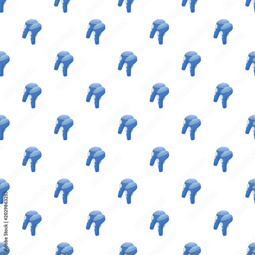 Obraz premium Blue hairdryer seamless pattern representing hair care equipment
