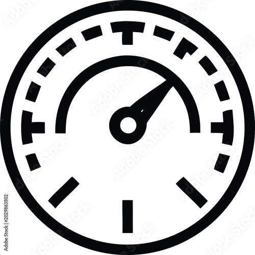Cuadro en lienzo Performance Measurement Speedometer Icon for Data Analysis and Progress Tracking