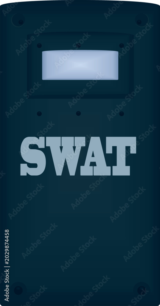 Fototapeta premium Metal police shield. vector illustration