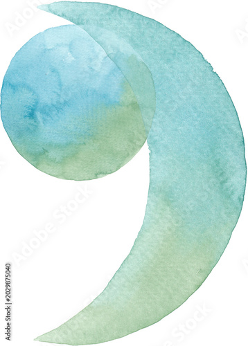 Obraz na plátně geometric watercolor shape composition mystical whimsy folklore pastel