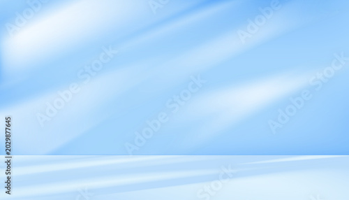 Foto Blue abstract background with soft light shadows and clean geometric surface