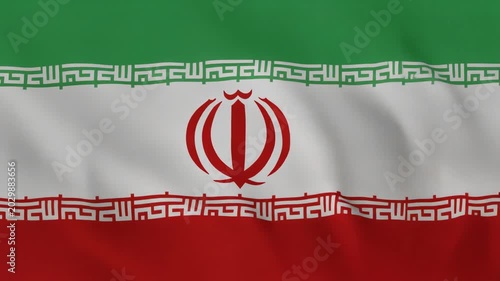 Wavy flag with green, white, & red