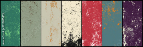 Obraz na płótnie Vintage distressed grunge texture bundle