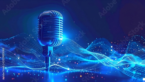 Vintage mic with light show
