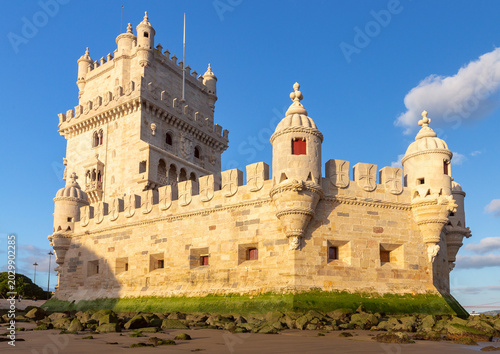 Valokuva Belem Tower at low tide on Tagus River waterfront in Lisbon Portugal