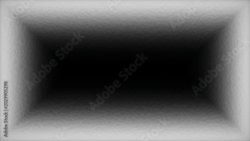 Tablou pe pânză Rectangular tunnel with a textured crystalline gradient effect featuring deep sh