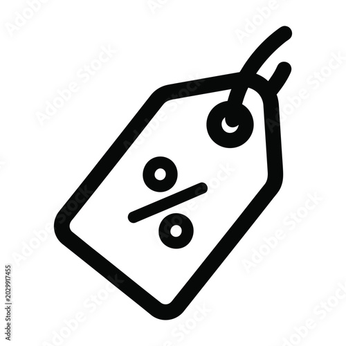 Price tag icon with percentage symbol vector illustration discount percentage shopping promotion illustration