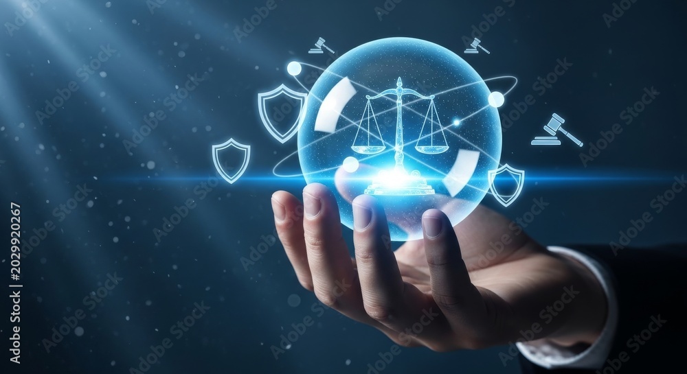 Obraz premium hand holding glowing digital brain with ai technology icons and network connections