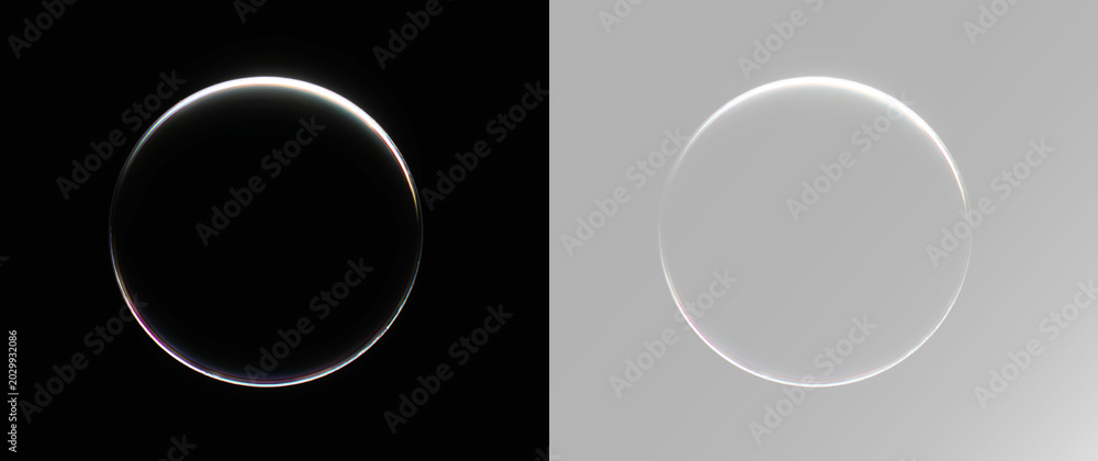 Εκτύπωση καμβά soap sphere floating in dark contrast space showing purity fragility and eleganc