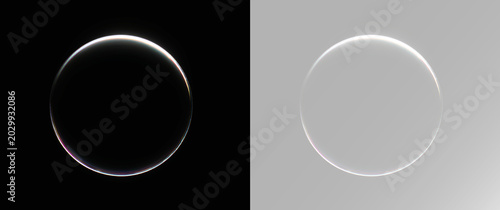 Φωτογραφία soap sphere floating in dark contrast space showing purity fragility and eleganc