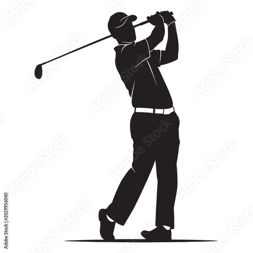 golf player silhouette