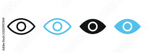 Photos Visibility eye icon set