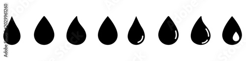 Tableau sur toile Water drops icon vector