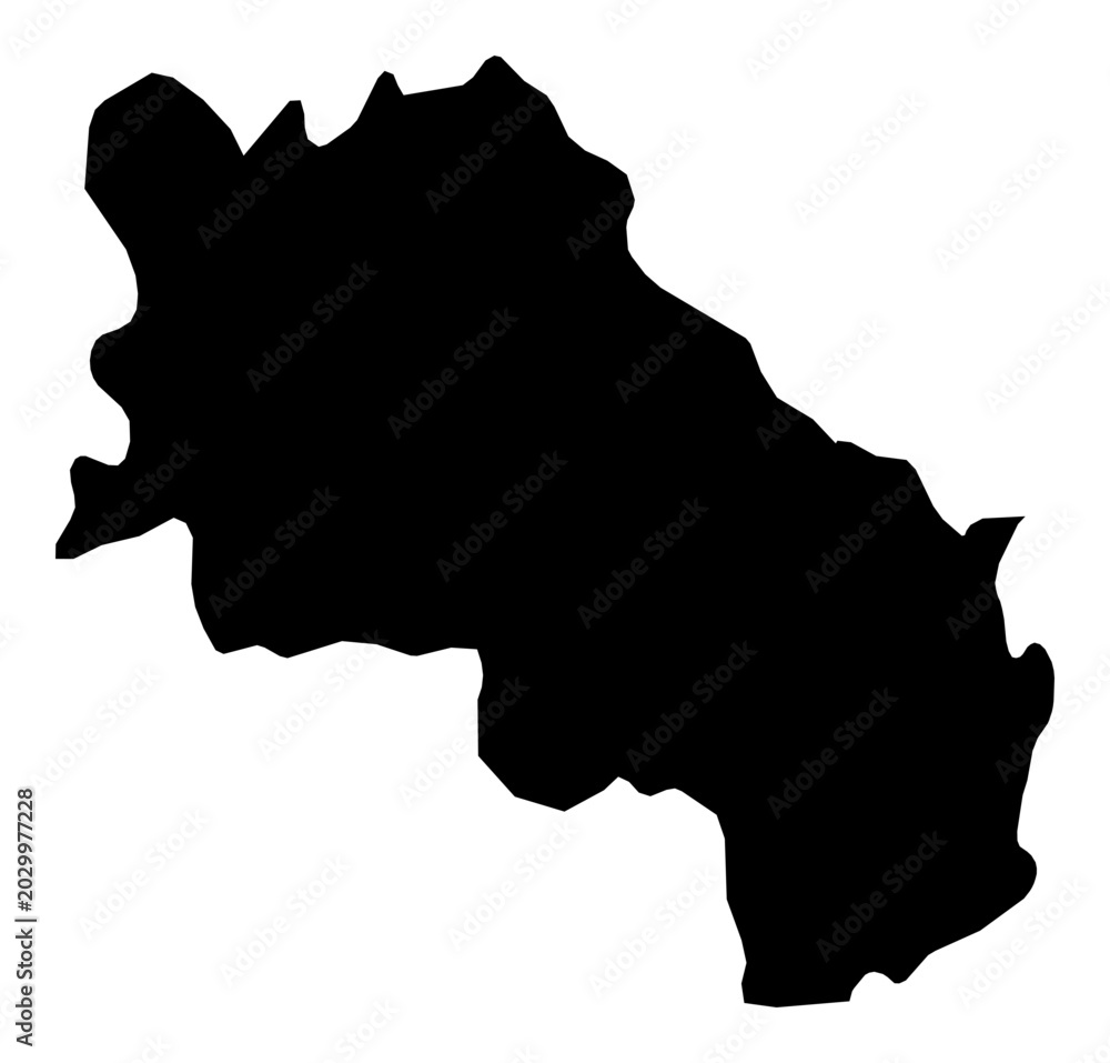 Naklejka premium A contour map of Siena. Italian province silhouette
