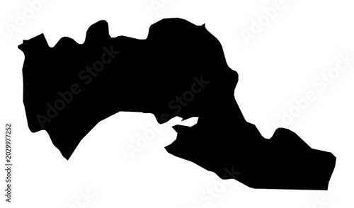 Photos A contour map of Taranto. Italian province silhouette