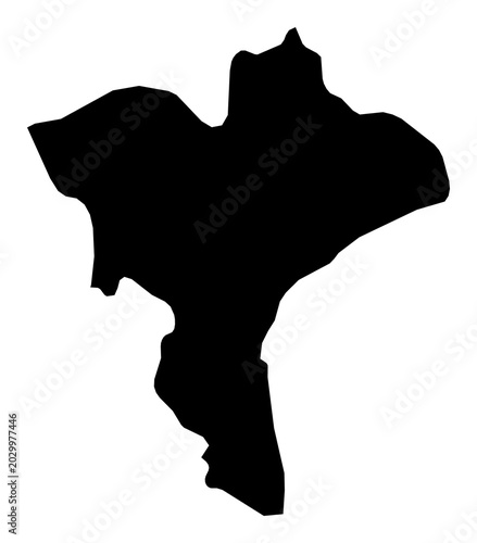 Bild auf Leinwand A contour map of Catanzaro. Italian province silhouette