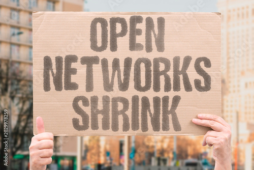 Quadro su tela "Open Networks Shrink" Public internet spaces continue disappearing steadily