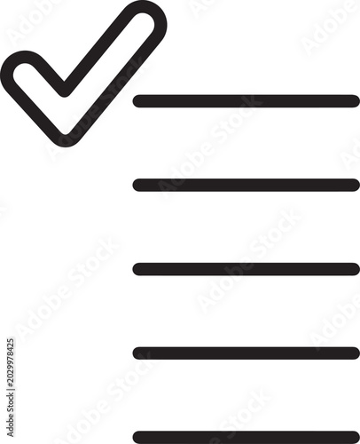 Canvastavla Checklist with check mark task completion symbol tick