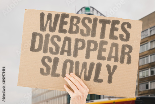 Принти на полотні "Websites Disappear Slowly" Open internet spaces continue shrinking yearly