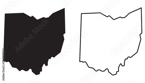Tableau sur toile Ohio map sign symbol icon