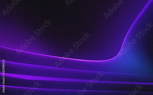 Abstract purple and blue light trails on dark