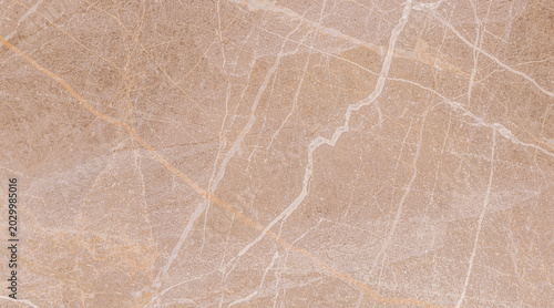 Photos A close-up of a polished beige marble surface with intricate, delicate white and