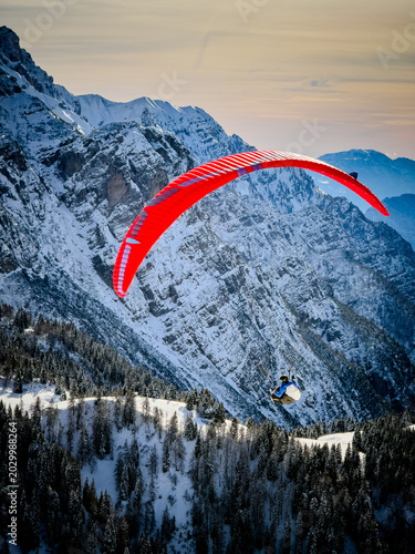 paragliding in the mountains