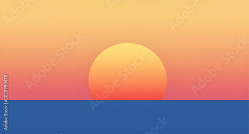 Konstfotografi neon, sunset, retro, vintage, synthwave, landscape, horizon, sun, gradient, 80s,