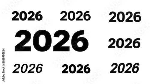 Anticipation and promise: a 2026 typography design symbolizing future opportunity and success