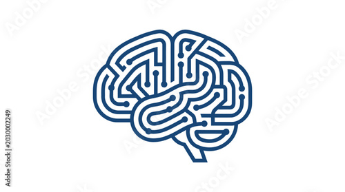 Foto Brain maze puzzle thinking concept.