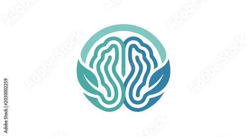Foto Brain Mind Symbol Logo Design.
