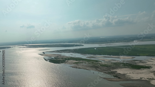 Obraz na plátně Brahmaputra River landscape image