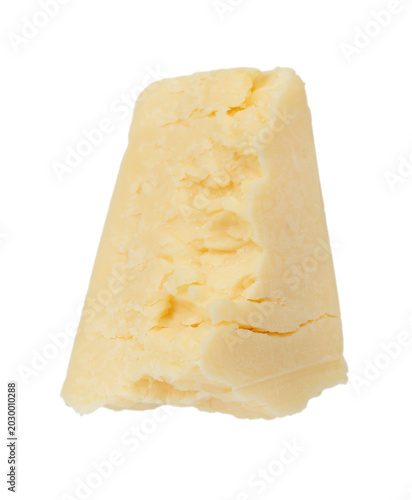 Slika na platnu Hard parmesan cheese wedge isolated background