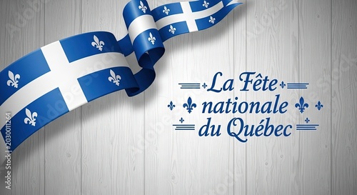 Quebec National Day celebration with flags and festive atmosphere in Quebec