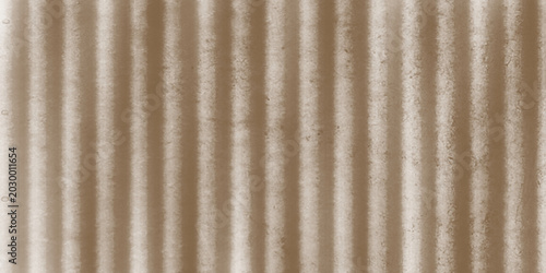 Brown corrugated metal sheet texture background with subtle rust effect, vintage industrial wall backdrop