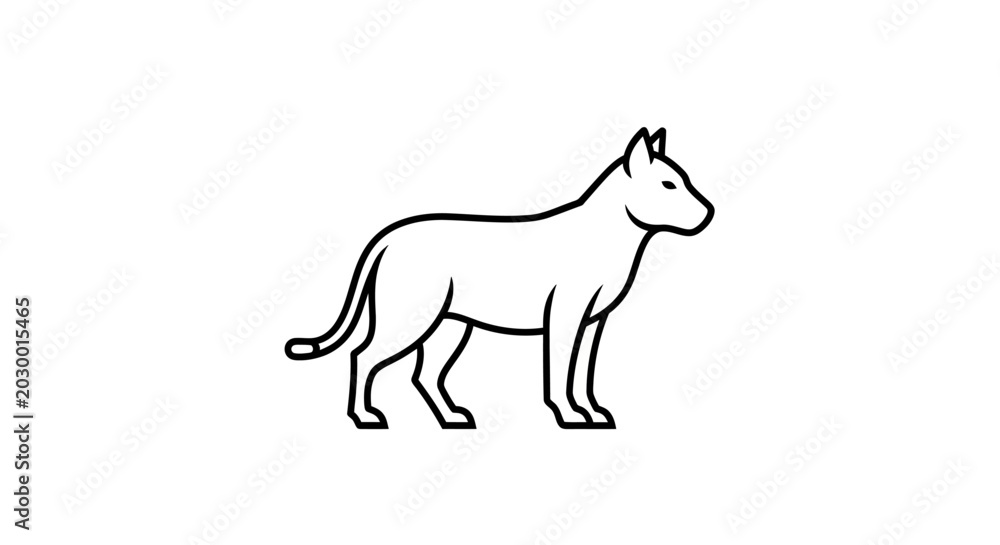 Fototapeta premium Detailed drawing of a lion.